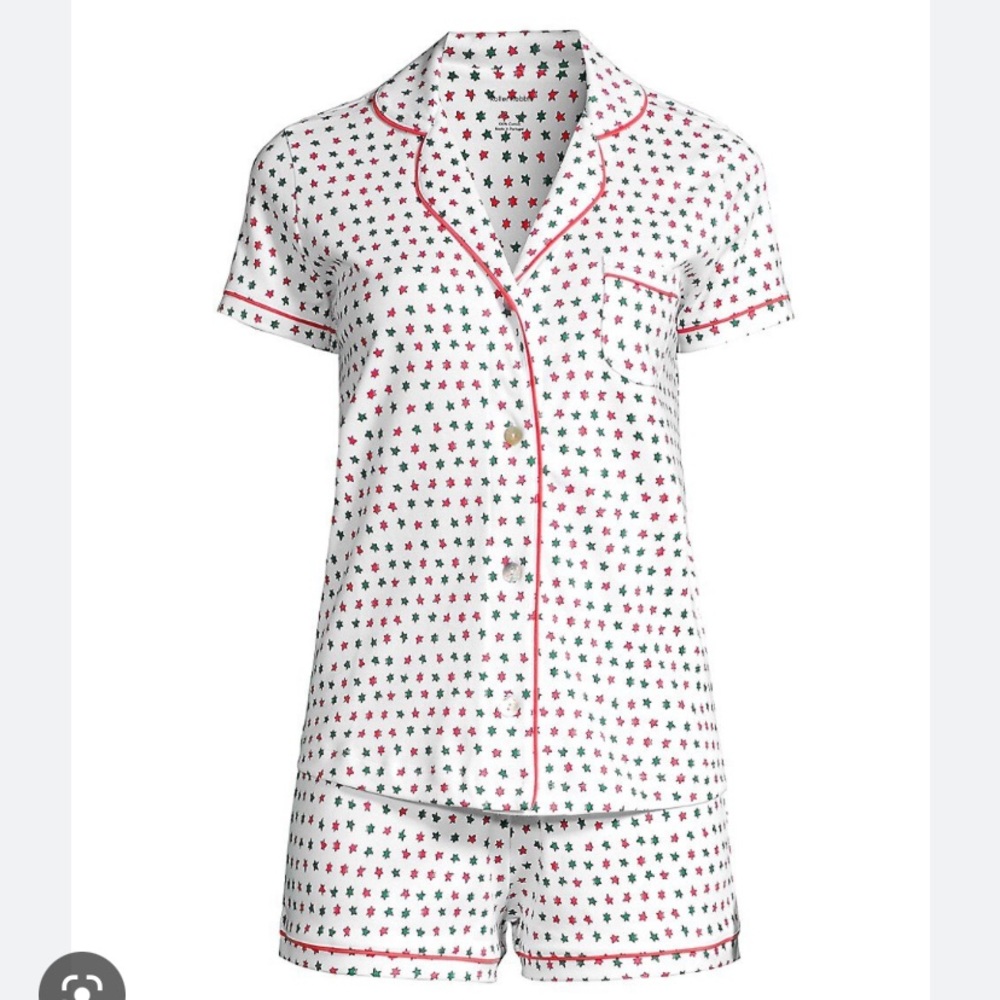 NWT Roller Rabbit Polo Pajama Set with matching infant footie
